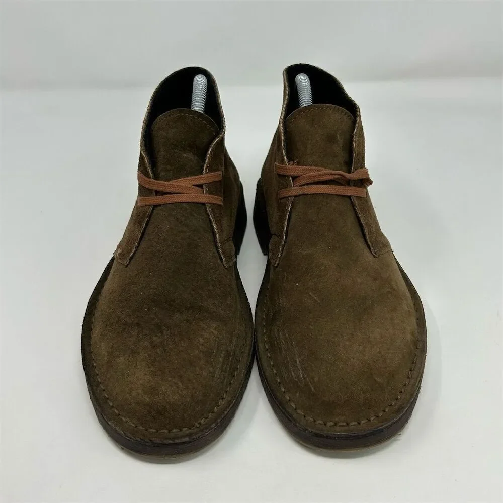 MG Italian Made Lace Up Chukka Boots Size 39 Brown Suede Lace Up Casual